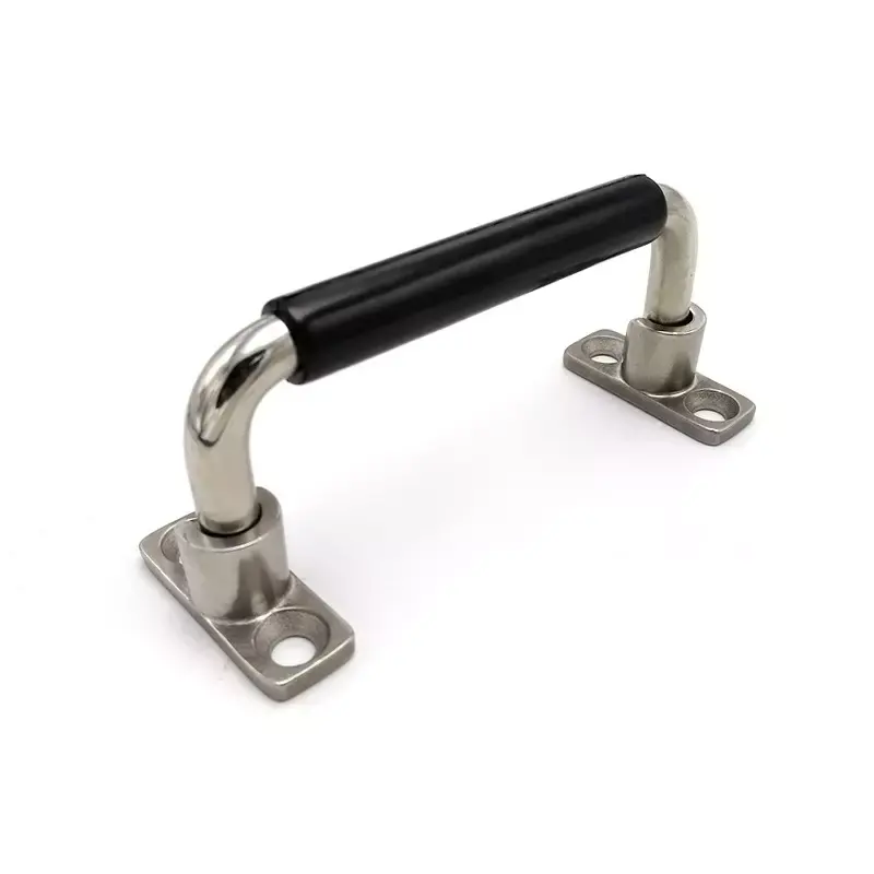 Heavy Duty Handle for Industrial Stainless Steel Pull Handle U Shape Rubber Folding Handle