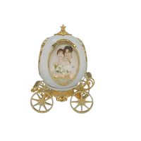 Bingkai Foto Kereta Cinderella Dapat Diputar, Pajangan Multi Foto, Bingkai Foto Kenang-kenangan Bayi, Dekorasi Meja Rumah, Grosir