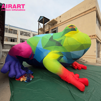 Animaux gonflables LED colorés, grenouille gonflable pour événement thématique de parc