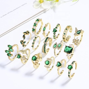 Fabricante de Guangzhou Fornecedor Tendências Novos Produtos Anéis de Ouro 18K para Mulheres com Zircônia Grande - Product Image 5