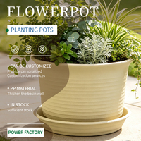 Pot de fleurs de jardin en plastique avec plateau pour plantes d'intérieur, bonsaï, succulentes et Pothos – Vente directe usine