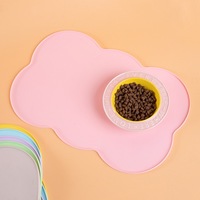 Tapis d'alimentation pour animaux de compagnie en silicone, tapis antidérapant imperméable anti-déversement, facile à nettoyer, tapis de table pour chiens et chats