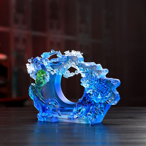 100% authentische handgemachte Kristallglas Kunst skulptur farbige Liuli <span class=keywords><strong>Craft</strong></span> Andere einzigartige Kristall Handwerk - Product Image 6