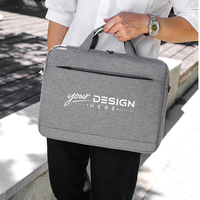 Sac à ordinateur portable en polyester matelassé personnalisé, extensible, imperméable, sac messager de voyage avec grande capacité et logo