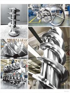 Vis de mélange résistante à la corrosion arbre de tarière en acier inoxydable pour convoyeur à vis pour le traitement chimique et des déchets alimentaires - Product Image 3