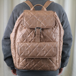 Mochila de Viaje y Escolar de Piel Sintética Acolchada Personalizada, Estilo Vintage, Impermeable, para Portátil, Suministro Directo de Fábrica - Product Image 2