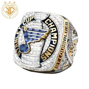 Factory Made 2019 Hockey Blue Stanley Cup Championship Rings Custom Sports Army Rings Jewelry For Men Wholesale Made In China