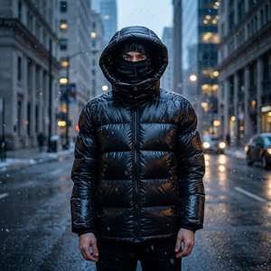 Veste matelassée pour homme, style tendance 2022, 100% nylon, imperméable, coupe-vent, réversible, écologique, manteau d'hiver pour homme et femme - Product Image 3