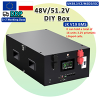 Boîtier de batterie DIY Lifepo4 280Ah 314Ah JK V19 avec BMS et courant d'équilibrage 250A, kit DIY 48V pour stockage d'énergie domestique - Stock Pologne