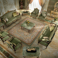 Ensemble de canapés arabes en bois de luxe classiques personnalisés canapé arabe Majlis arabie saoudite verte meubles