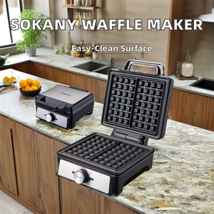 Para Sokany Belgian 08025 Mini Antistick Waffle Maker Máquina de sándwich eléctrica para el hogar para automóviles - Product Image 2