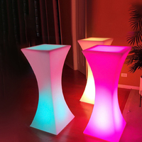 Table Basse LED Lumineuse 16 Couleurs Changeantes, Étanche pour Extérieur, Idéale Location Événements et Fêtes