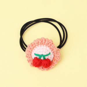 بيع بالجملة كولوفول رخيصة مرنة البطيخ الجزر الفراولة الكرز البرتقال الليمون لطيف الفاكهة الكروشيه العلاقات الشعر للفتيات الاطفال - Product Image 6