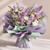 Papier d'emballage floral imperméable Ouya pour boutique de fleurs, 58*58cm, finition mate, pour bouquets de fleurs fraîches, vente en gros