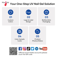 MissGel Fournisseur de Produits pour Ongles Ventes Flash 15ml Gel Non Toxique Vegan à Dissoudre pour Nail Art Design, l'Art de la Couleur - Gel Ombre et Gel de Stamping