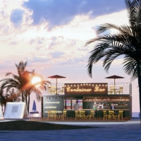 Moderne 2 étages Mini Fitted bar Container Restaurant Food 20 pieds 40 pieds avec cuisine équipée Design Assembler
