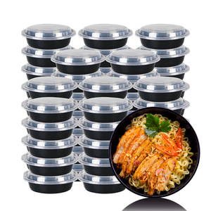 Round Disposable Takeout Box 450ml With Lid <b>Microwave</b> Safe For Food <b>Storage</b> - Product Image 1