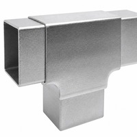 Connecteur en T carré en acier inoxydable à trois voies T164040 pour balustrade, main courante, raccord de tuyau pour escalier, balcon, garde-corps en verre