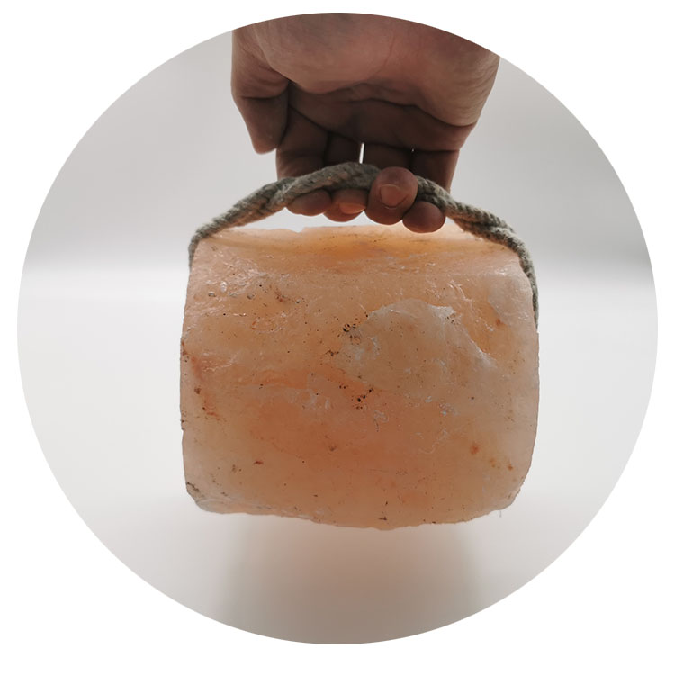 Bloc de sel à lécher pour animaux avec corde
