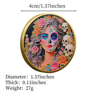 库存永恒美容铁工艺电镀3D纪念纪念币冲压紫外印刷励志信息定制免费 - Product Image 6