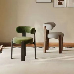 Chaise de salle à manger <span class=keywords><strong>scandinave</strong></span> moderne de luxe, rembourrée en <span class=keywords><strong>tissu</strong></span>, en bois massif, qualité hôtelière, mobilier durable pour la maison - Product Image 6