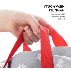 Bolsa de Almacenamiento Navideña Zuoyi, Gris con Copos de Nieve, Tela Oxford Impermeable y Resistente al Polvo, Rectangular, para Armario, 2023094 - Product Image 2