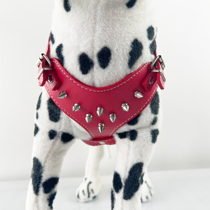 Grosir PU kulit <span class=keywords><strong>Harness</strong></span> anjing anti-gigitan Rivet Punk gaya <span class=keywords><strong>Harness</strong></span> untuk anak anjing kecil - Product Image 5