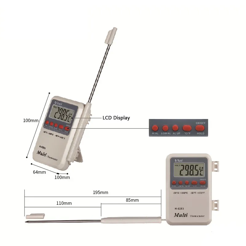 Vicimeter त्वरित माप Testo प्रकार थर्मामीटर H-9283