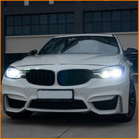Para BMW Serie 3 GT F34 2013-2020, Actualización de Faros Delanteros Bi-LED con Proyector, Diseño Serie 5, Marco Láser Azul, Conjunto de Lámparas Delanteras