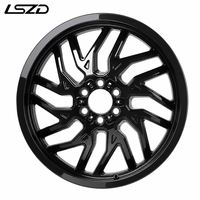 Jantes tout-terrain LSDZ 20 22 pouces Flow Formed Noir Brillant 8x170 8x180 6x139.7 pour Ford F150 F250 Silverado Ram 2500