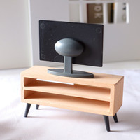 Mini TV miniature pour maison de poupée échelle 1:12 et 1:6 pour décoration de maison de poupée et poupées bjd