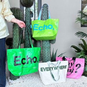 Bolsa de Compras Reutilizable Grande con Logotipo Personalizado, Bolsa de Compras de PP Tejido Laminado Impermeable - Product Image 4