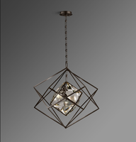XZ moderno cristal gotas de lluvia lámpara colgante Hardware sala de estar decoración restauración techo alto escalera gota de lluvia araña