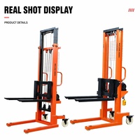Apilador Autocargable de 3T, Montacargas con Sistema de Elevación Hidráulico, Apilador Portátil Montado para Logística Urbana y Entrega