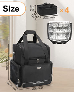 Relavel saç araçları seyahat kuaför seyahat çantası ile 2 adet küçük çanta kuaför kozmetoloji çantası depolama organizatör vaka - Product Image 4