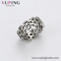 Bague de style hip-hop tendance pour homme, anneau de jointure géométrique à rayures, anneau rétro en acier inoxydable pour homme, 15961