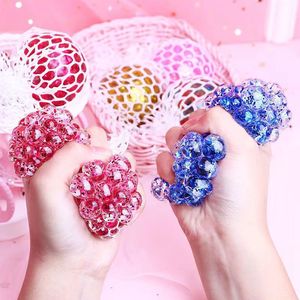 Stress-relieving Grape <b>Balls</b> Release <b>Balls</b> Toys Best-selling Gifts <b>Crystal</b> <b>Balls</b> Pinching Fun Gold Powder Plastic Unisex - Product Image 2