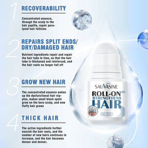 Fortalecedor de cabello puro profesional SAUVASINE 20ml Roll-On Nutrición de absorción rápida Mejora de la raíz Crecimiento Espesor Rotura - Product Image 4