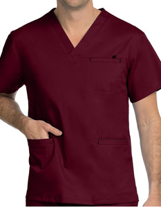 เสื้อสครับแพทย์ผู้ชายจากโรงงาน OEM ผลิตจากผ้าทอโพลีเอสเตอร์/คอตตอน ระบายอากาศได้ดี เป็นมิตรต่อสิ่งแวดล้อม ไซส์ใหญ่ ขายส่ง ชุดยูนิฟอร์ม - Product Image 5