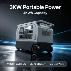 เครื่องกำเนิดไฟฟ้าพลังงานแสงอาทิตย์แบบพกพา 3000W 4KWh LiFePO4 สำหรับสำรองไฟบ้าน - Product Image 4