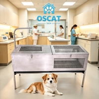 Équipement vétérinaire OSCAT, cage de couvaison de petite taille en acier inoxydable 201, type assemblé, cage vétérinaire pour l'élevage de poussins, de canetons et de cailles