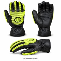 Gants de travail de sécurité personnalisables HTR Wholesale HPPE anti-coupure lisses vert-gris 260-270MM pour l'usinage