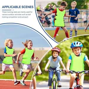 Gilet d'entraînement sportif personnalisé en polyester avec logo promotionnel – Maillot d'entraînement, dossard d'équipe pour football, basketball, marathon - Product Image 6