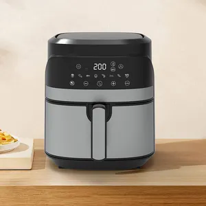 5.5L Quadrado Elétrico Geral Profundo Mini Quente Multi Óleo Livre Fritadeira Fritadeira Com Tela Sensível Ao Toque