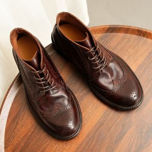 Chaussures Derby Luxueuses et Élégantes avec Design Brogue Fait Main en Cuir Véritable et Daim pour Hommes - Product Image 2