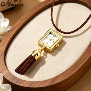 Women Minimal Retro Tassel Necklace <b>Watch</b> Waterproof Quartz Wrist <b>Watch</b> - Product Image 1