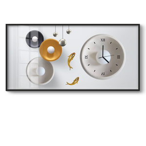 Huamiao bán buôn thời trang sáng tạo phòng khách đồng hồ treo tường kết hợp cuộc sống động vật trang trí pha lê sứ sơn đồng hồ - Product Image 4