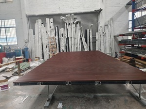 Đen Walnut gỗ hạt nhôm cửa nhà để xe tấm nhôm nướng hiện đại cửa nhà để xe rãnh - Product Image 3