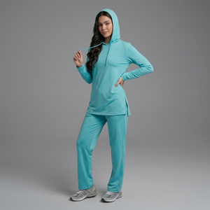 Conjunto de Sudadera con Capucha y Pantalones Modestos Musulmanes Personalizados para Mujer, Ropa Deportiva, Chándal, Proveedor Mayorista de Fábrica OEM - Product Image 1