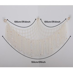 Oem/odm fait à la main <span class=keywords><strong>en</strong></span> macramé peluche jouet hamac multicolore peluche jouet plateau <span class=keywords><strong>de</strong></span> rangement hamac <span class=keywords><strong>coin</strong></span> suspendu - Product Image 6